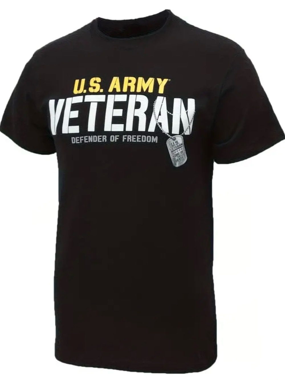 U.S. Army Black Veteran 'Defender of Freedom' Graphic Tee